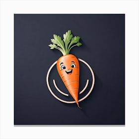 Carrot Logo Design Canvas Print