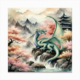 pastel dragon 2 Canvas Print