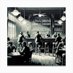 Bar Scene Canvas Print