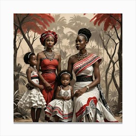 African Family Portrait Canvas Print