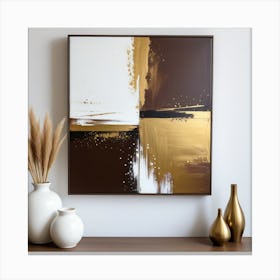 Cuadro Marron Y Dorado Adornos Canvas Print