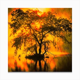 Red sunset. Canvas Print