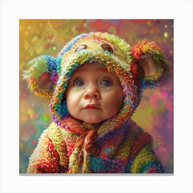 Child In A Colorful Outfit Canvas Print