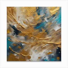 Abstract Gold Painting Canvas Print