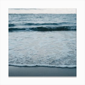 Morning Moment At The Beach  Pastel Colour Ocean Photography Square Canvas Print
