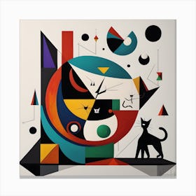 Modern Art Series Man And Cat 1: limited print of 150 only Canvas Print