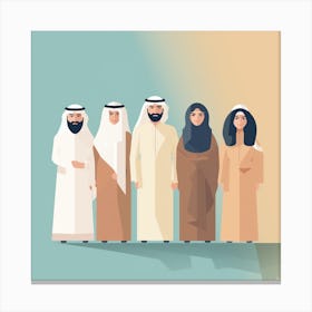 Arabic Family Canvas Print
