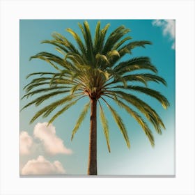 Palm Tree On The Beach 2 Canvas Print