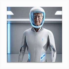 Old Man In Space Suit Canvas Print