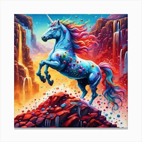 Rainbow Unicorn Canvas Print