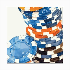 Poker Chips 2 Canvas Print