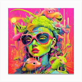 Psychedelic Girl 2 Canvas Print