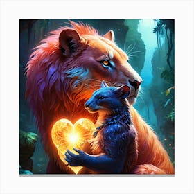 Love Glowing Love Element Animal 17 Canvas Print