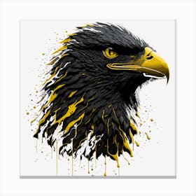 Eagle Golden splash Canvas Print
