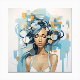 'Blue Girl' 2 Canvas Print