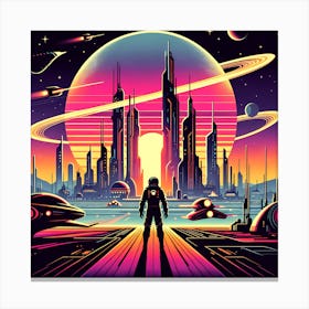 Futuristic City 13 Canvas Print