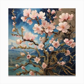 Almond Blossom On Canvas Canvas Print