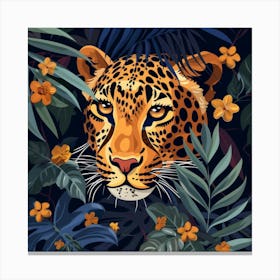 Leopard In The Jungle 2 Canvas Print