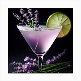 Lavender Garnish Cocktail Idea Canvas Print