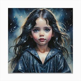 Little Girl In The Snow Canvas Print