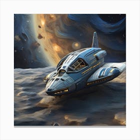 Spaceship In Space 3 Canvas Print