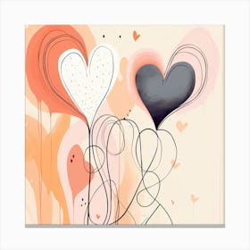 Heart Balloons Canvas Print