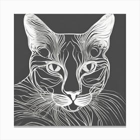 Cat Drawing 2 Canvas Print