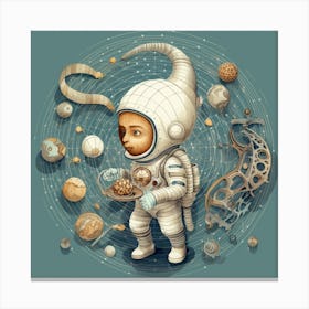 Little Astronaut Canvas Print