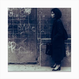 Woman In A Coat Canvas Print