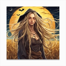 Witch In A Field 1 Canvas Print