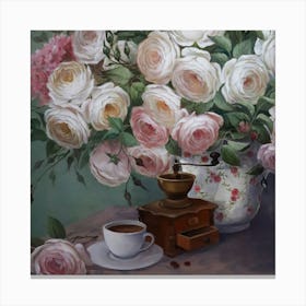 Still Life With Coffee Grinder Canvas Print