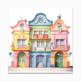 Colorful House Canvas Print