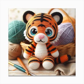 Amigurumi, Tiger Canvas Print