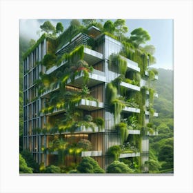 Green Building 1 Canvas Print