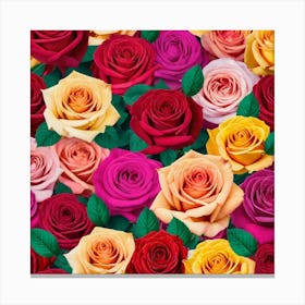 Colorful Roses 15 Canvas Print