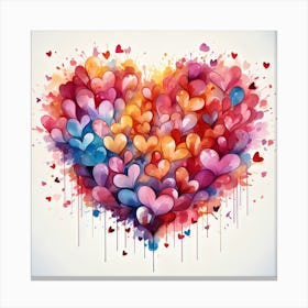 Watercolor Heart 1 Canvas Print