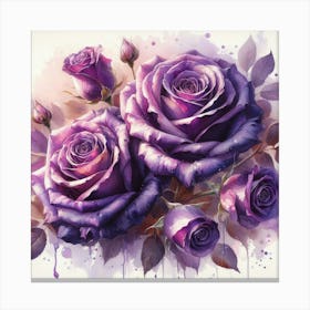 Purple Roses 18 Leinwandbild