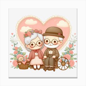 Old Couple Canvas Print