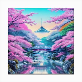 Japanese Cherry Blossoms Canvas Print