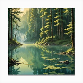 Misty Morning Glow Canvas Print