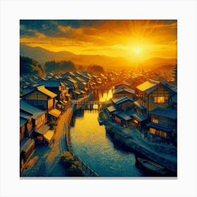 Sunset In Kyoto Canvas Print