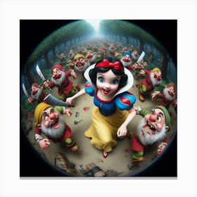 Snow White And The Seven Dwarfs 3 Canvas Print