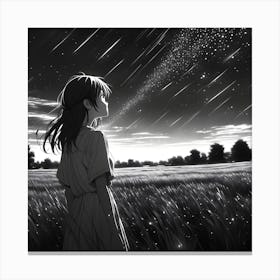 Star Longing |Star gazing | Space |Universe |ANIME Canvas Print
