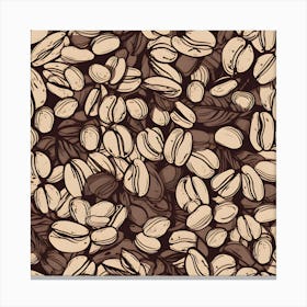 Coffee Beans Seamless Pattern 1 Canvas Print