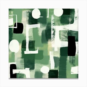 Abstract Green Painting 1 Canvas Print