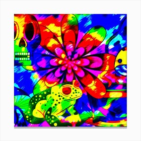 Psychedelic Frog Canvas Print