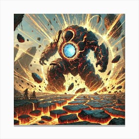 Seismic Guardian Quake Pulse Canvas Print