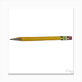 Yellow Pencil Canvas Print