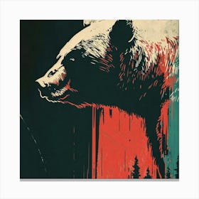 Bear Market Symbols With Dark Ominous Colors Canvas Print