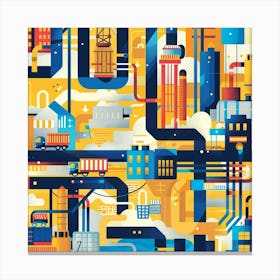 Industrial City 3 Canvas Print